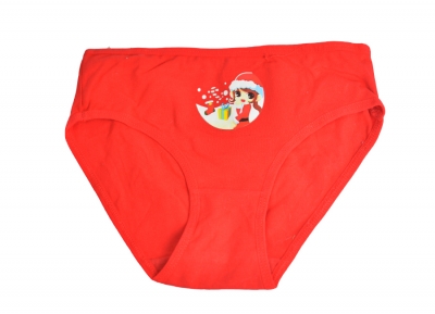Red Christmas underwear for kids (2 to 12 years old)