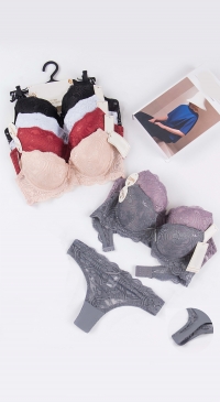 B cup bra set with thong