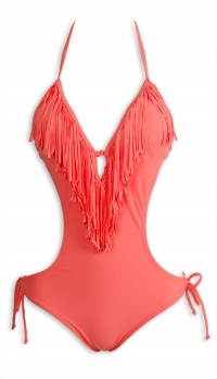 Swimwear with fringe