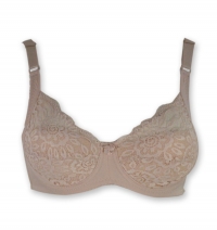 underwired padded bra F cup (white)