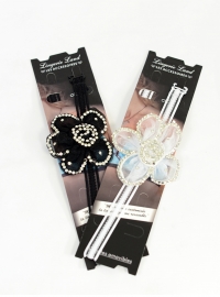 removable straps - transparent with strass and flowers