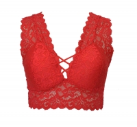 women's red bra