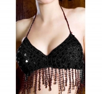 black bra with beads