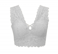 Women's white lace bralette