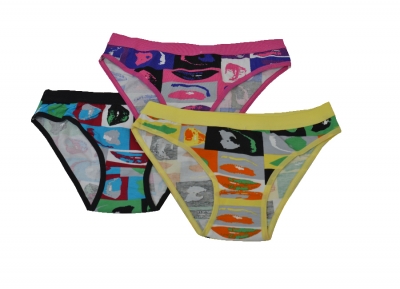 Cotton panties with drawings