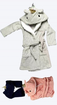 Children's bathrobe with a fleece feel