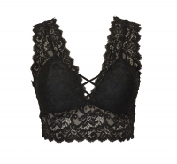 women's black lace bralette