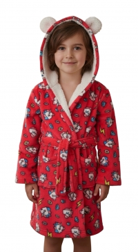 red fleece bathrobe for kids - unicorn (last packs)