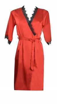 kimono jacket - satin red
