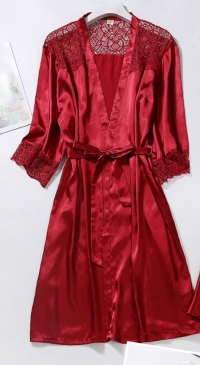 Satin kimono and nightie