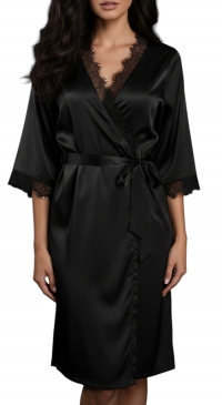 black satin kimono jacket