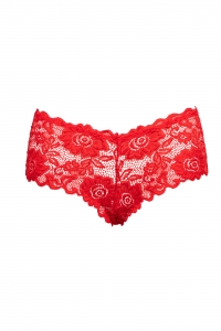 Red lace boxer shorts