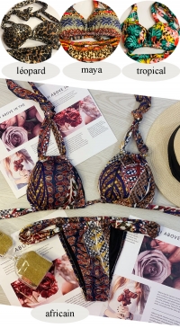 Brazilian shape bikini african patterns