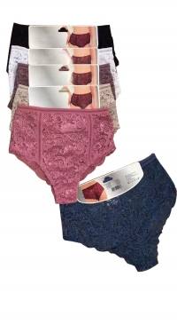 high waist lace brief