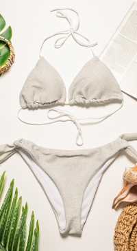 White glitter bikini