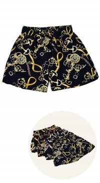 Cotton printed beach shorts