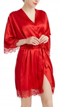 Kimono and its matching satin nightie