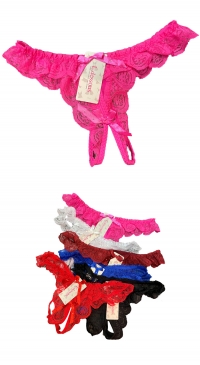 split thong with rhinestones