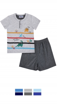 summer pajamas set in cotton for kids