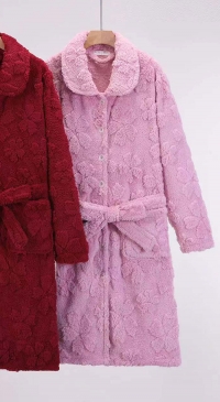 Floral bathrobe