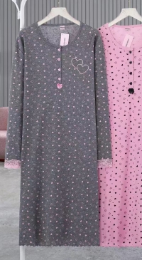 Heart print nightgown