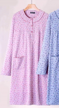 Cotton fleece nightgown