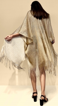 Golden Lurex beach kimono