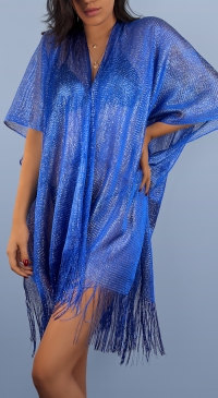 Lurex beach kimono BLUE