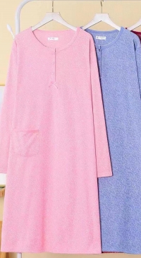 Long Sleeve Fleece Nightgown big seize