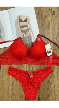 Red bra set
