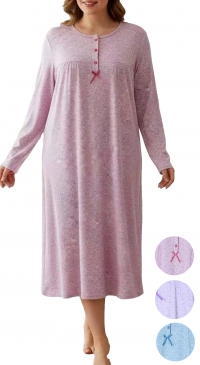 Plus size fleece nightgown from 48 to 56