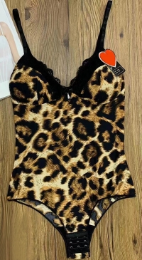Leopard print bodysuit