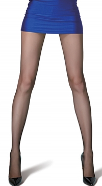 Tights with calf seam and bow