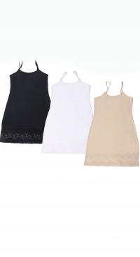 Tank top with microfiber and lace straps