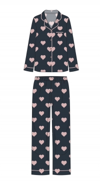 Women's pajamas with dots or hearts