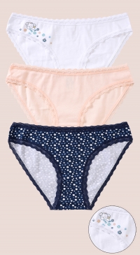 Plain and printed cotton briefs