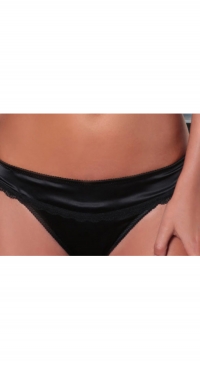 Black High Quality Satin Panties