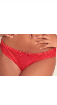 Red lace panties