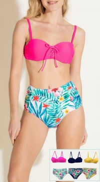 2 piece floral print swimsuit choice of color