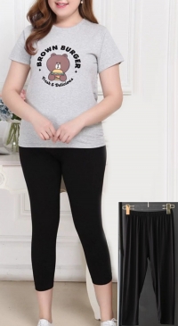 Plus Size Black Cropped Leggings