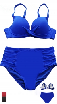 Plain swimsuit with high briefs