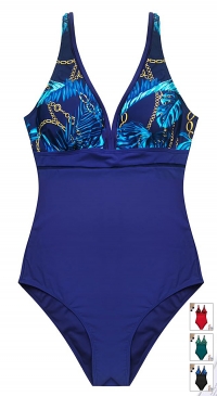 Plus size fancy one-piece swimsuit