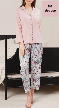 Very soft pink floral pajamas
