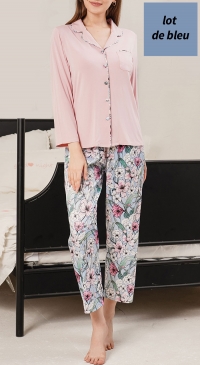 Very soft blue floral pajamas