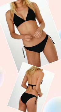 Black 2-piece swimsuit