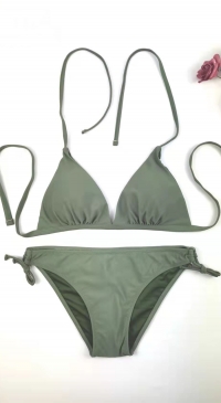 Khaki Black 2-piece swimsuit