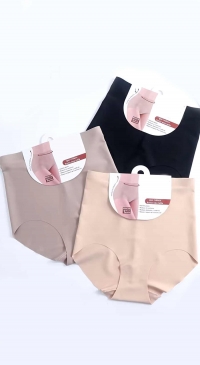 Seamless fabric girdle briefs