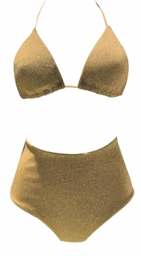 Maillot de bain lurex culotte haute