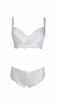 Lace bra and boxer cup C