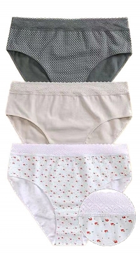 Cotton and spandex panties